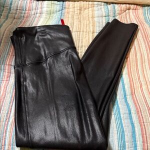 SPANX Shiny Black Leggings